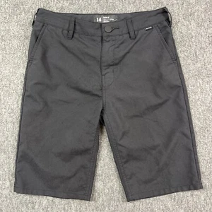 Hurley 14 Boys Shorts Nike Dri-Fit Flat Front Performance Black Golf - Picture 1 of 16