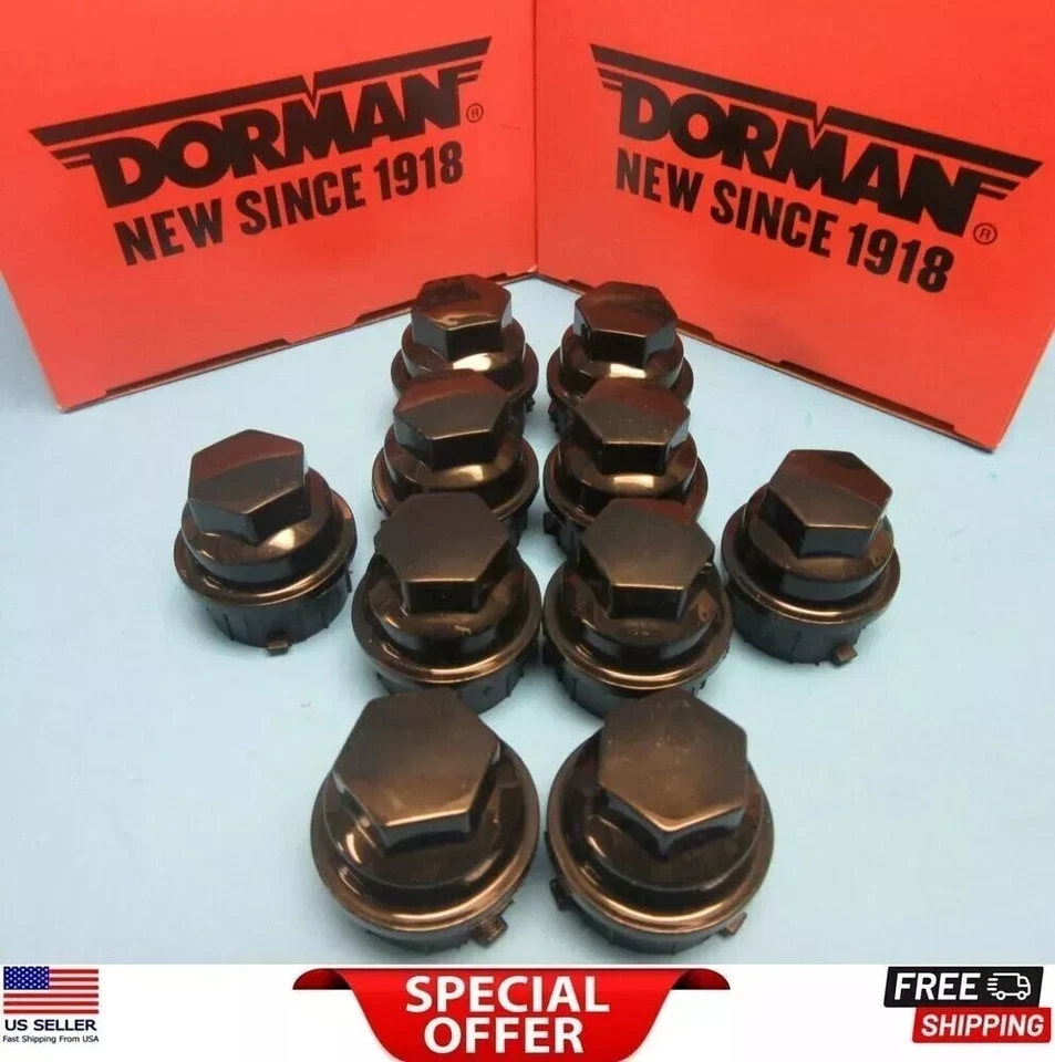 Cubierta de tuerca de 10 ruedas reemplaza GM OEM # 9593028 para Buick Chevy GMC Pontiac negra, Foto 1 de 4