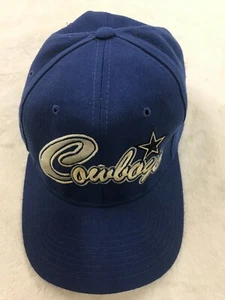 Vintage Dallas Cowboys Blue Spellout Fitted Hat NFL Starter RN67879 #2886 - Picture 1 of 10