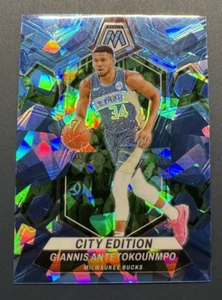 2023-24 Mosaic Giannis Antetokounmpo Basketball City Edition Blue Ice /125 - Picture 1 of 2