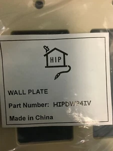 HIP 4-Gang Decorator Wall Plate for Outlet ivory color  P/N: HIPDWP4IV (QTY 13) - Picture 1 of 4