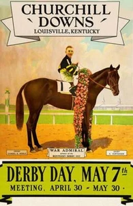 Kentucky Derby - Churchill Downs - 1938 - Horse Race Magnet - Picture 1 of 2