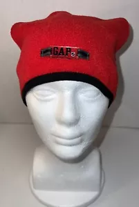 Gap Kids 3 Pom-Poms Red Knit Fleece Hat Cap Beanie Small Medium Polyester - Picture 1 of 11