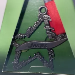 CTA Ornaments Of Faith Pewter Tone Jesus Religious Christmas NIB 2.5”x2.5” - Picture 1 of 5