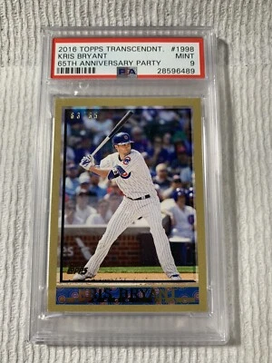 2016-17 Topps Transcendent Party 63/65 Kris Bryant #KB-1998 PSA 9 MINT - L@@K - Image 1 of 4
