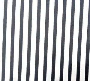 New, 1-3/8 yards Black & White Stripe Primatex Basics By Robert Kaufman BTT2583 - Picture 1 of 2
