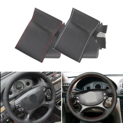 Cubierta de volante de cuero para Mercedes Benz E CLK CLS G Clase W211 C209 C219 Foto 1 de 4