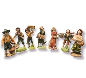 Set 6 Pastori Presepe Assortiti in Ceramica - Imagen 1 de 1