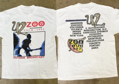 T-shirt U2 Zoo TV Tour 1992 molti colori taglia intera S-XL - Immagine 1 di 2