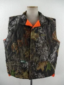 Men's sz L GAMEHIDE Reversible Duck Camo & Blaze Orange Hunting Vest Hunter Hide - Picture 1 of 24