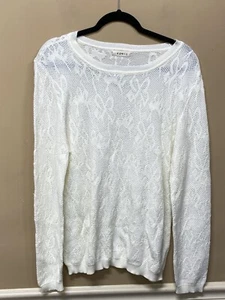 Kori Elfenbein Jacquard Strick Pullover Größe L Neu mit Etikett - Bild 1 von 5