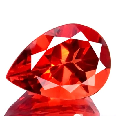 1.43ct IF-FLAWLESS RARE NATURAL 5A+RED ANDESINE LABRADORITE STUNNING PEAR 10x7mm - Image 1 of 4