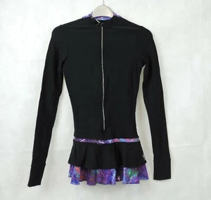 Love Ice Skating Black / Purple Thermal Dress Glit Ladies Size M CR007 GG 04 - Picture 1 of 3