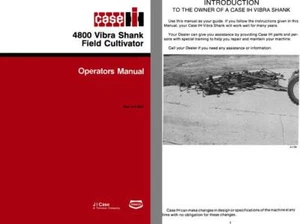 Case IH 4800 vástago de campo cultivador manual del operador - Imagen 1 de 1