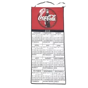 Coca Cola Coke Woven Tapestry Calendar Calendar 2002 13 x 30 - Picture 1 of 6