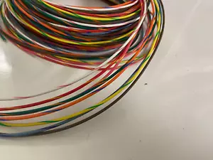 18 AWG TXL HIGH TEMP AUTOMOTIVE POWER WIRE 8 COLORS STRIPED 25 FT EA 200' LOT D - Picture 1 of 1