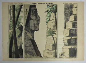 Pellerin Imagerie D’Epinal Print Grand Theatre Nouveau No 1657 Pyramids of Egypt - Picture 1 of 7