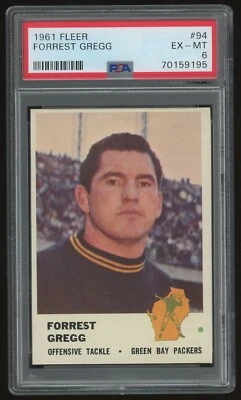 1961 Fleer Forrest Gregg #94 PSA 6 - Green Bay Packers - HOF - Image 1 of 2