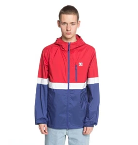 CHAQUETA CORTAVIENTOS DC SHOES DAGUP TRIPLE BLOCK ROJO AZUL BLANCO - Imagen 1 de 4