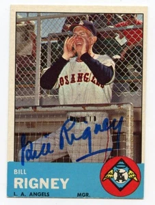 BILL RIGNEY Signed 1963 Topps #294 Angels NICE!!   Garantiert echt KOA - Bild 1 von 1