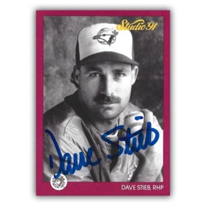 Dave Stieb Autographed Studio '91 Toronto Blue Jays Baseball Card - Picture 1 of 2