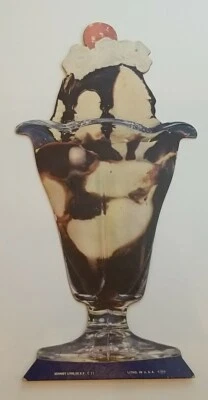 Schmidt Litho Co. Helado Helado Cartón Troquelado Expositor 11" Foto 1 de 4