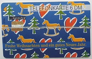 Telefonkarte, K, Frohe Weihnachten, zerbrochen - Bild 1 von 2