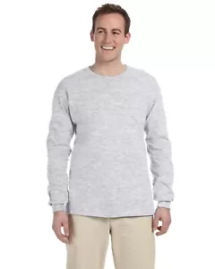 3 Pack Of Gildan G240 Adult Ultra Cotton Crewneck Long Sleeve Blank T-Shirt - Picture 1 of 29