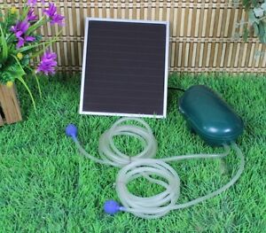 Solar Power Oxygen Sauerstoffpumpe Teichbelüfter Sauerstoff für Tag und Nacht !!
