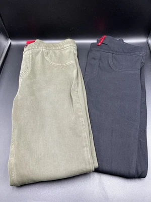 DOIS PARES Jeggings Spanx Femininos GRANDES Verde e Preto Tornozelo Skinny Conforto - Imagem 1 de 4