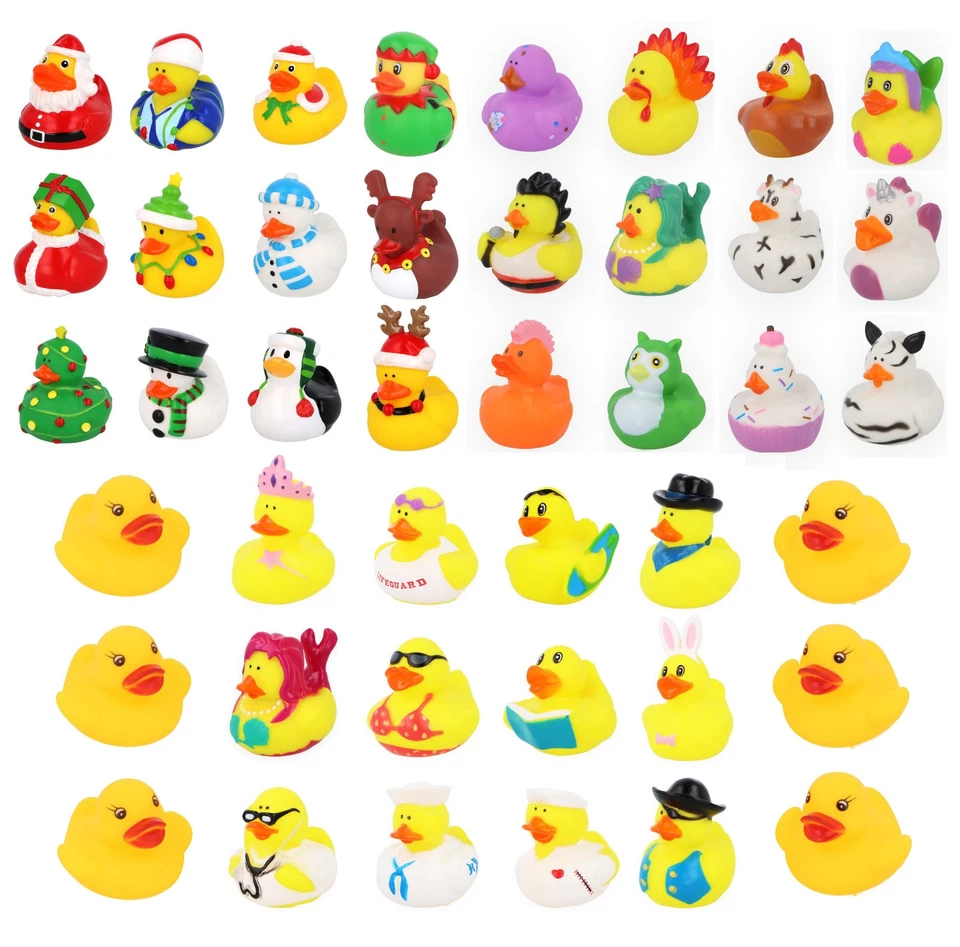 HENBRANDT Rubber Duck Bath Toy Party Bag Filler For Kids Xmas Stocking Prize Gift Award