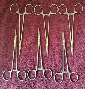 6 Stück Pinzette Chirurgisch Verriegelung Gerade 6" Länge FG203-06LRSSP Pakistan SS - Bild 1 von 6