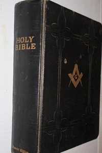 Vintage Freemasons Masonic Edition (Holman Company, 1932) Hardcover Holy Bible - Picture 1 of 8