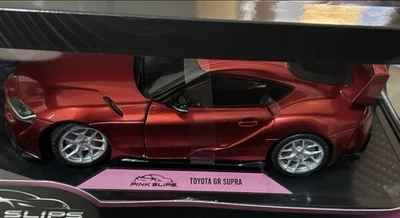 Juguetes Jada rojos metálicos escala 1/18 diecast TOYOTA GR SUPRA rosa Foto 1 de 3