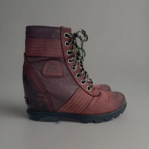 Sorel Women's Lexie Wedge Boot Burgundy Size 8 - Picture 1 of 8