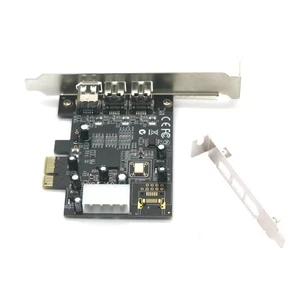 PCIe to IEEE1394 A+B Controller Card 100/200/400/800Mbps For Windows For Linux - Zdjęcie 1 z 13