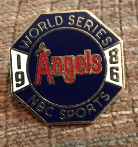 1986 NBC Sports California Angels World Series Presse Medien Pin - Bild 1 von 3