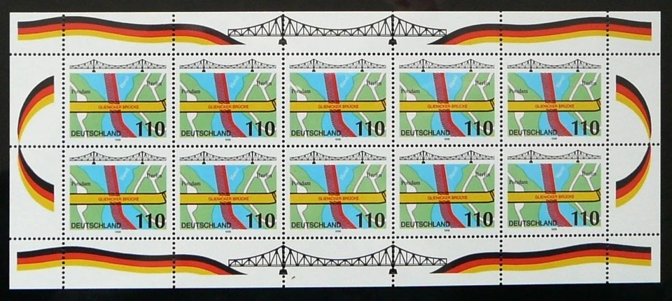 Germany M. Sheet - Glienicke Bridge, Berlin - 1998 - MNH. - Image 1 of 1