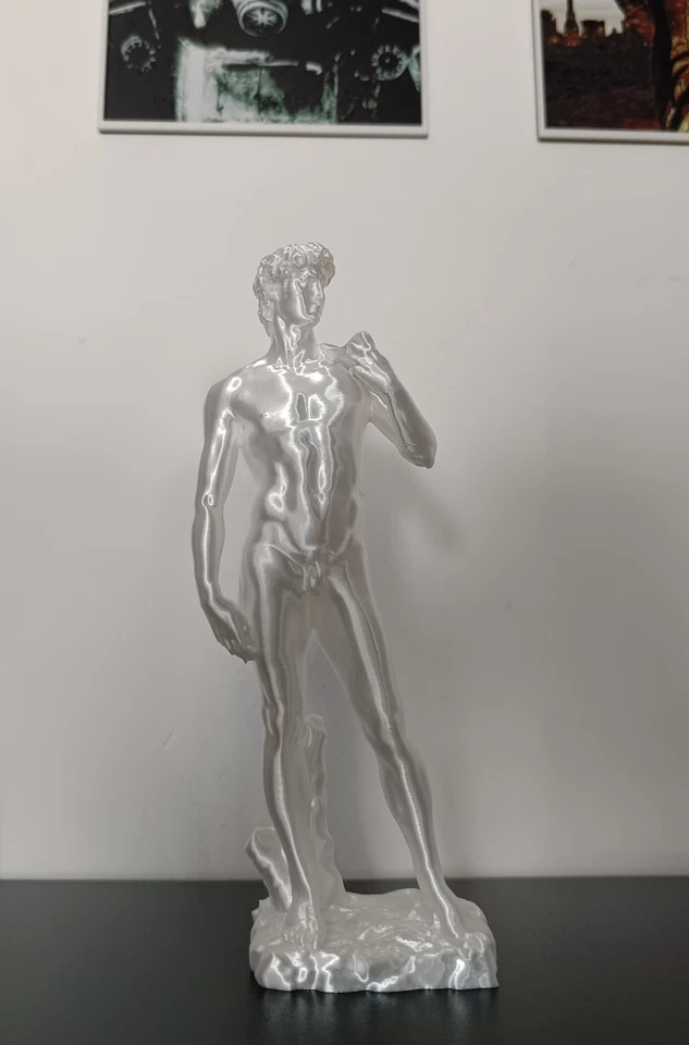 Statua David di Michelangelo 20cm stampa 3D effetto perla decorazione casa - Immagine 1 di 1