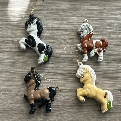 vintage ceramic horse ornaments pony - Image 1 of 4