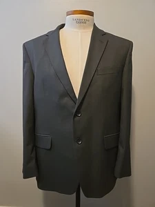 J.M. Haggar Mens Classic Fit Blazer Sport Coat Jacket Dark Gray Size 42S. Short  - Picture 1 of 10