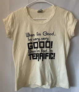 Vintage Variety Imports "When I’m Good I’m Very Very Good" T-Shirt Ivory Gr. M - Bild 1 von 8