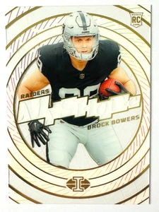 2024 Panini Illusions Brock Bowers Acetato BLANCO RC #7 ¡Mystique Raiders Novato! - Imagen 1 de 3