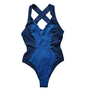 Lululemon Coastal Om One Piece Swimsuit Inkwell Black Blue Size 8 Pre Owned  - Picture 1 of 11