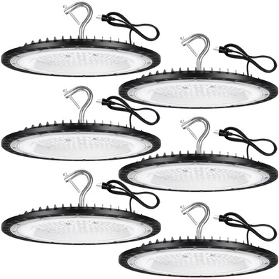 6 Pack 150W UFO Led High Bay Light Fixture,5000K Daylight Commercial Shop Bay... - Image 1 of 4
