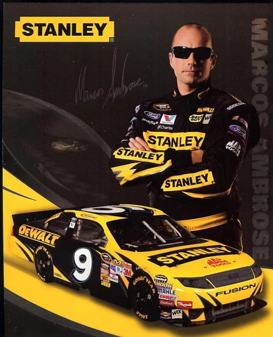 2011 MARCOS AMBROSE "STANLEY RICHARD PETTY FORD" #9 NASCAR SPRINT CUP POSTCARD Cover
