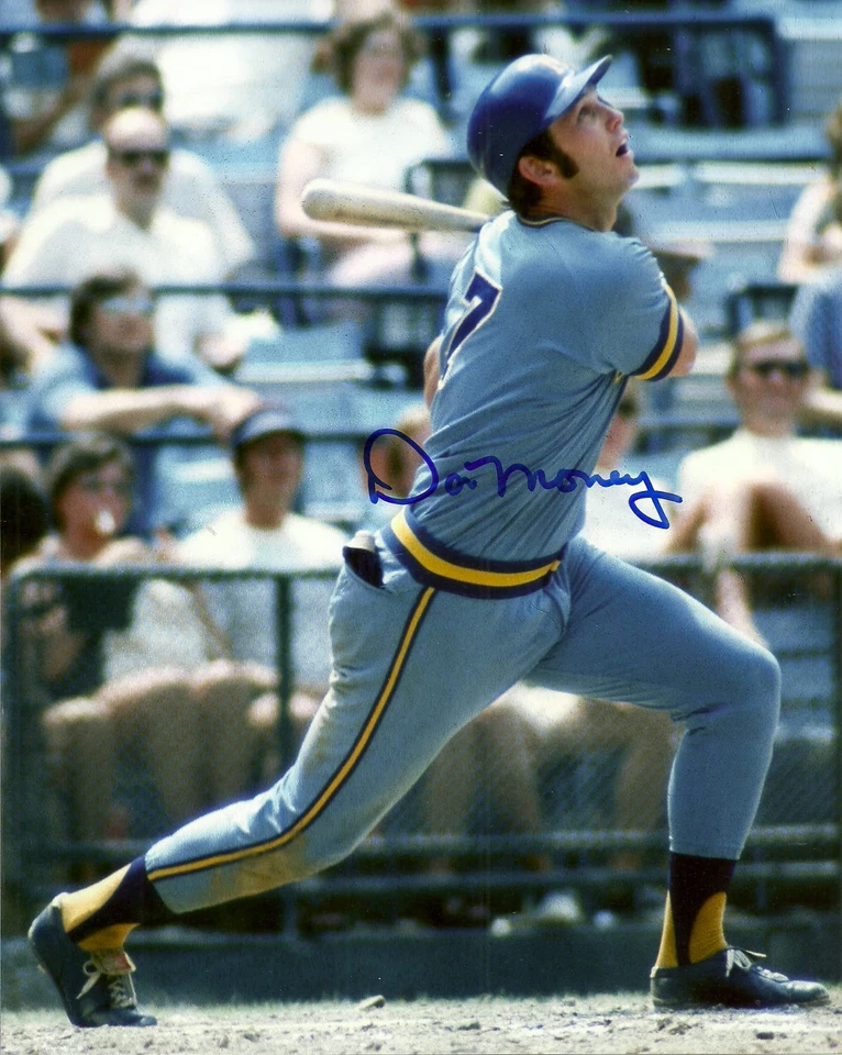 Foto firmada 8x10 de los Cerveceros Don Money #10 AUTO - Serie Mundial 1982 y campeón de la Liga Americana Foto 1 de 1