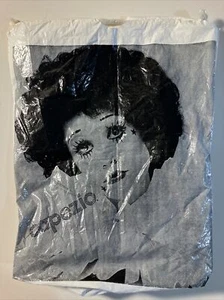Vintage CAPEZIO Drawstring Plastic Black & White Shoe Merchandise Bag 16" x 13" - Picture 1 of 8