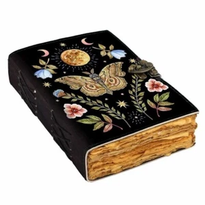 Vintage Leather Art Printed Journal Diary with Buckle Lock Old 7x5 Inch - Picture 1 of 5