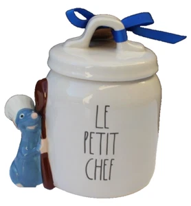 Newv Cermaic Rae Dunn Pixar LE PETIT CHEF Ratatouille Kitchen Canister Jar - Picture 1 of 2